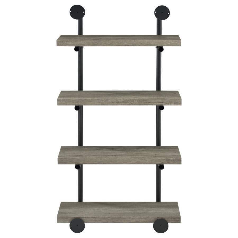 Elmcrest 24-inch Wall Shelf Black and Grey Driftwood