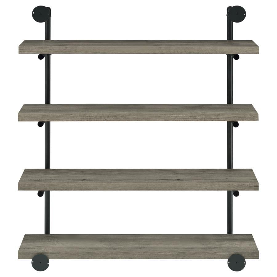 Elmcrest 40-inch Wall Shelf Black and Grey Driftwood