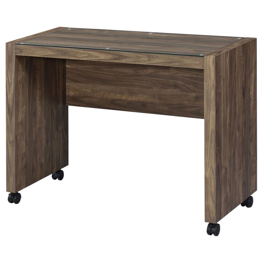 Luetta Rectangular Mobile Return with Casters Aged Walnut