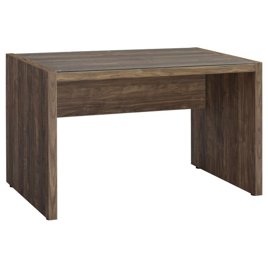 Luetta 48-inch Rectangular Writing Desk Aged Walnut