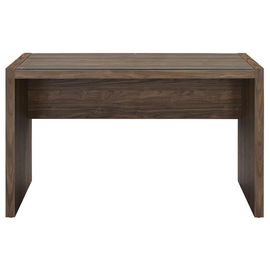 Luetta 48-inch Rectangular Writing Desk Aged Walnut