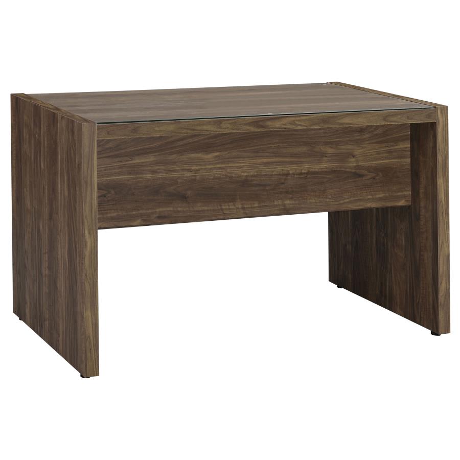 Luetta 48-inch Rectangular Writing Desk Aged Walnut