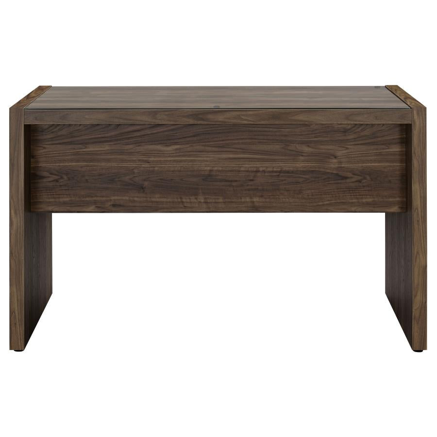 Luetta 48-inch Rectangular Writing Desk Aged Walnut