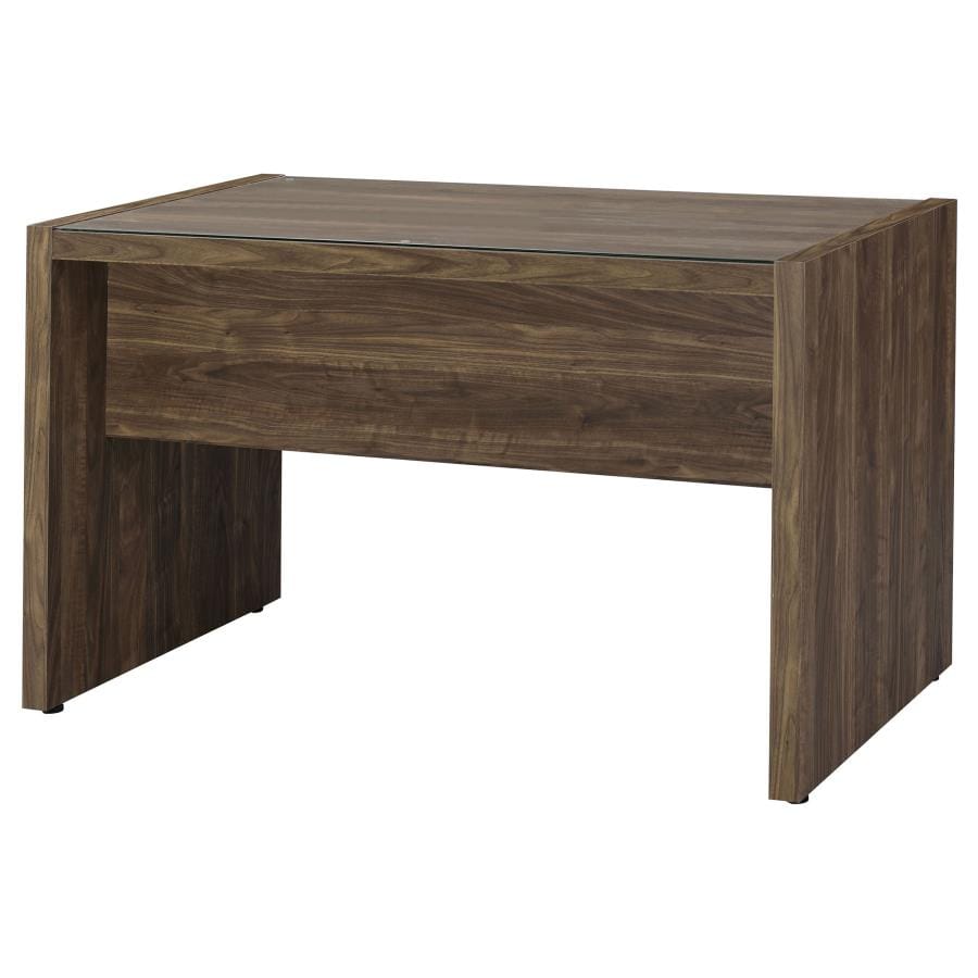 Luetta 48-inch Rectangular Writing Desk Aged Walnut