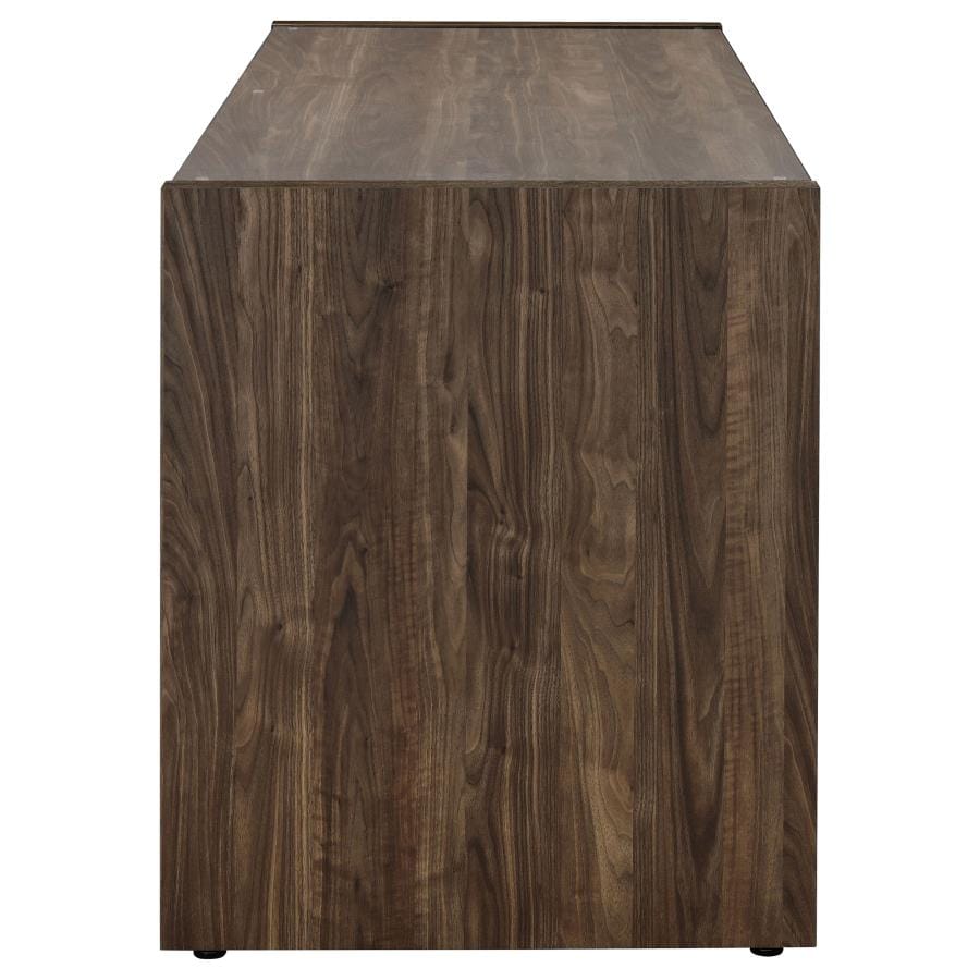 Luetta 3-piece Office Desk Set Aged Walnut