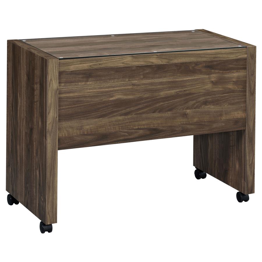 Luetta 3-piece Office Desk Set Aged Walnut