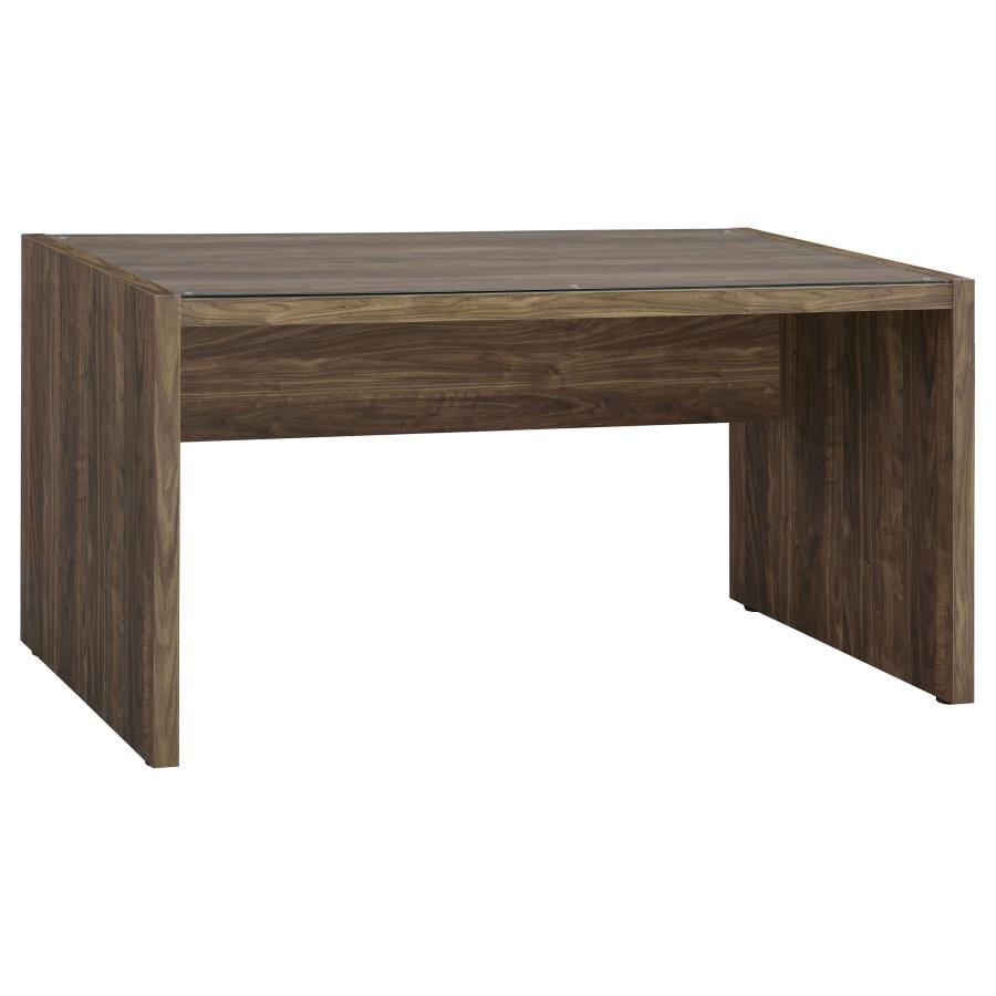 Luetta 59-inch Rectangular Writing Desk Aged Walnut