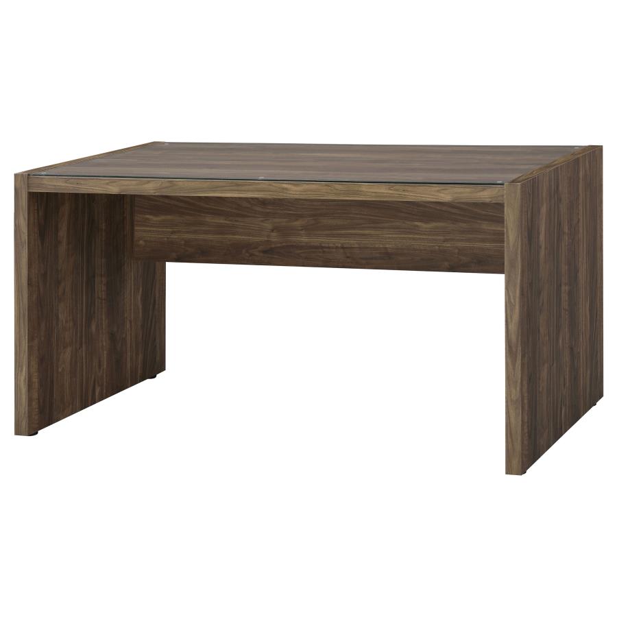 Luetta 59-inch Rectangular Writing Desk Aged Walnut