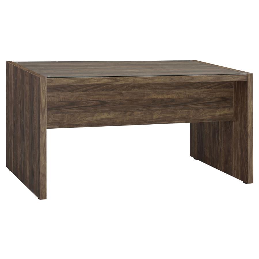 Luetta 59-inch Rectangular Writing Desk Aged Walnut