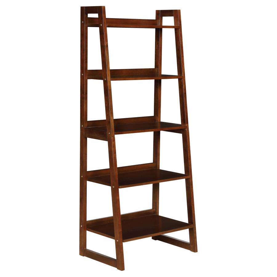 Trudie 5-shelf Ladder Bookcase Cappuccino