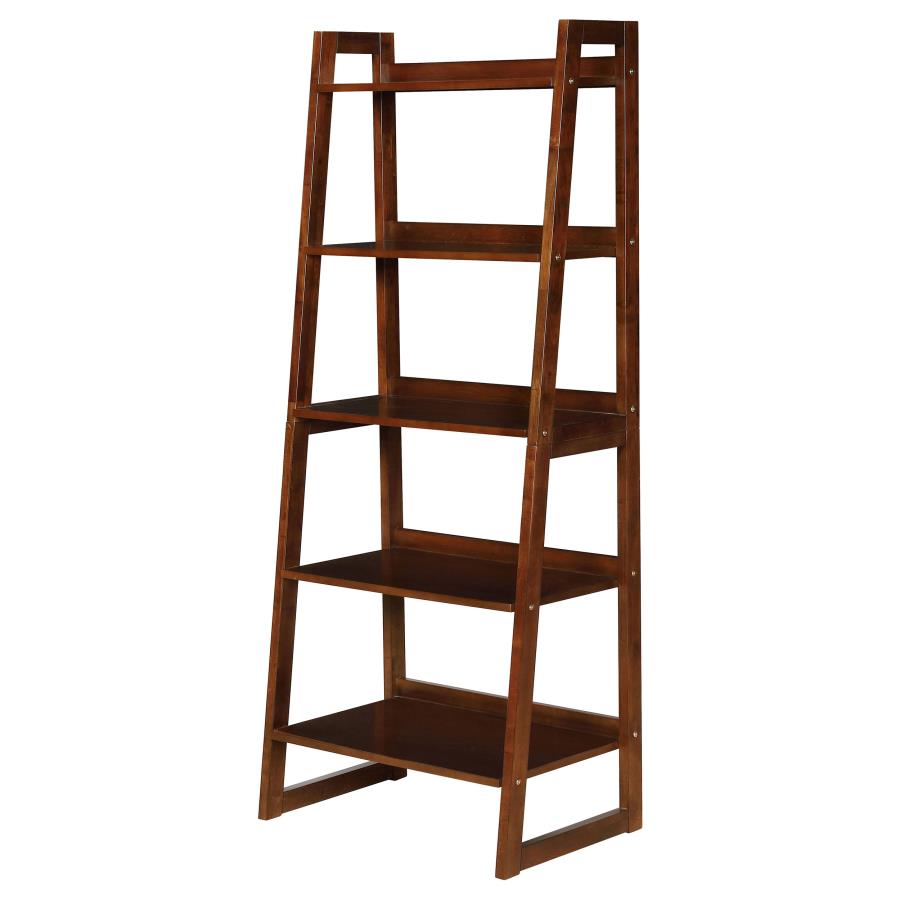 Trudie 5-shelf Ladder Bookcase Cappuccino