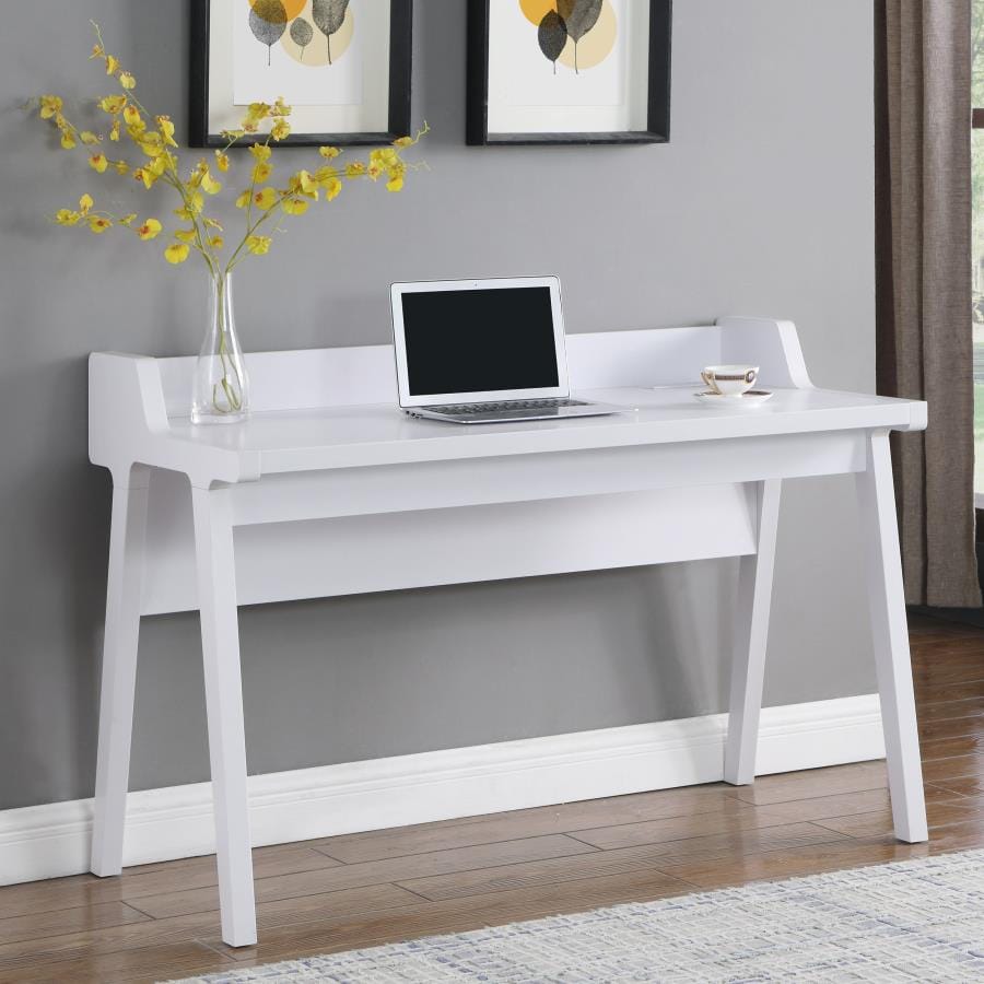 Paiter Writing Desk with Power Outlet White