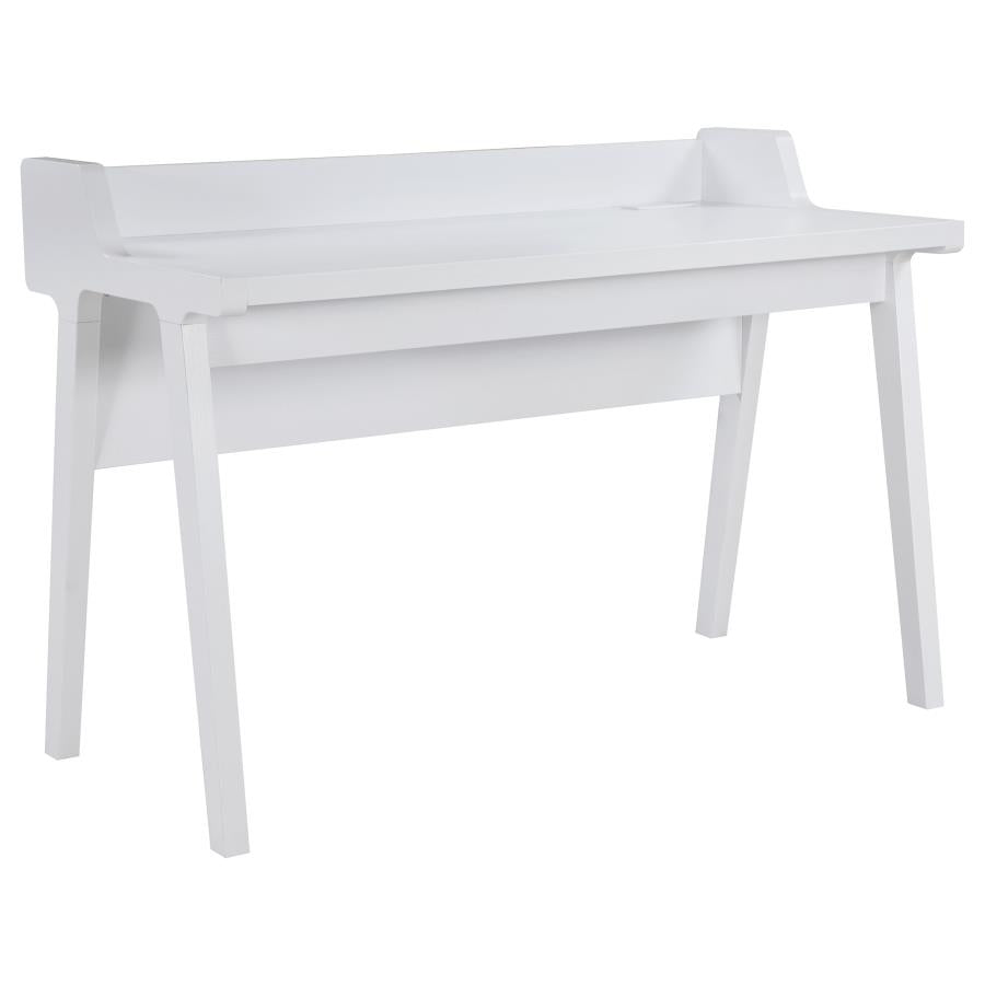 Paiter Writing Desk with Power Outlet White