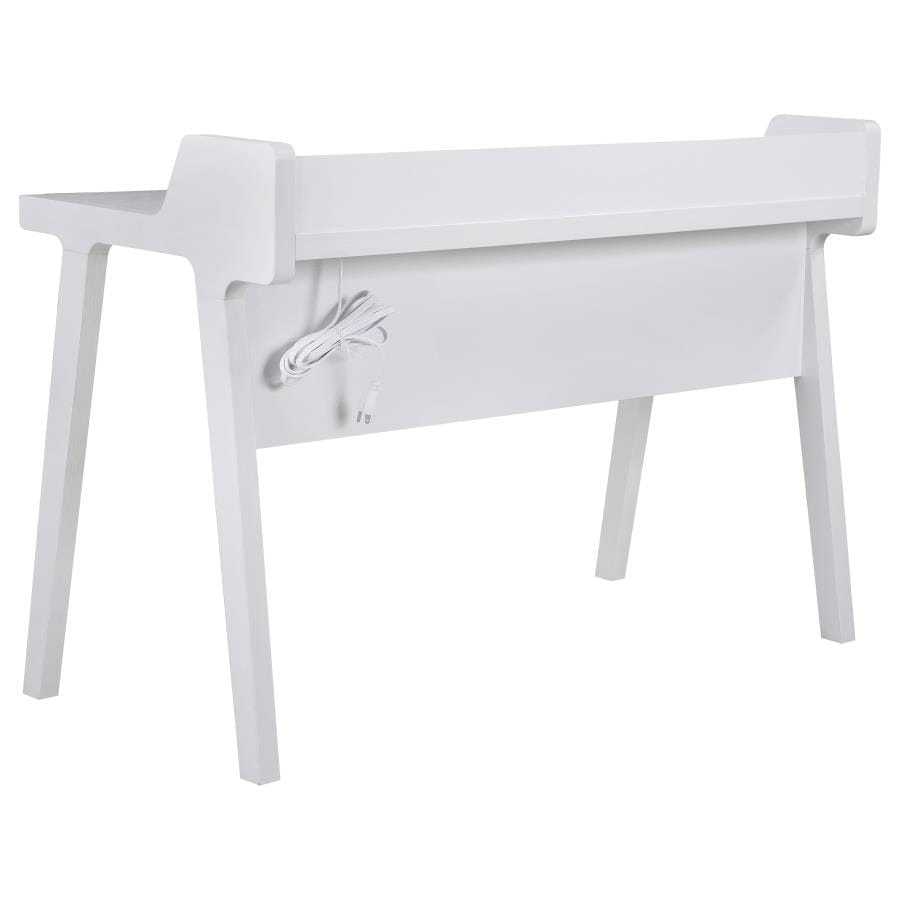 Paiter Writing Desk with Power Outlet White