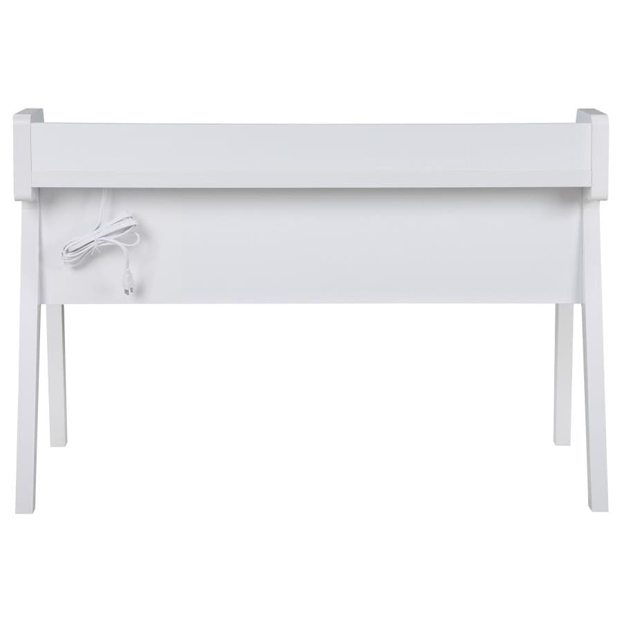 Paiter Writing Desk with Power Outlet White