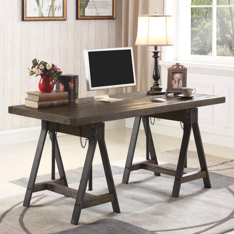 Delmar Adjustable Writing Desk Burnished Cognac