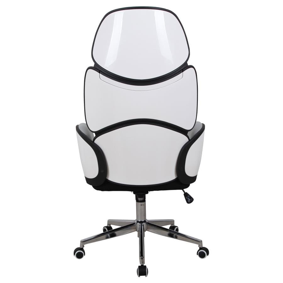 Upholstered Office Chair Light with Casters Grey and Chrome