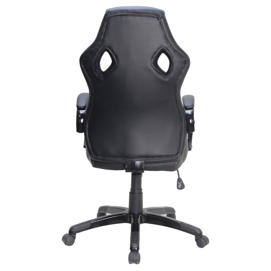 Carlos Arched Armrest Upholstered Office Chair Black