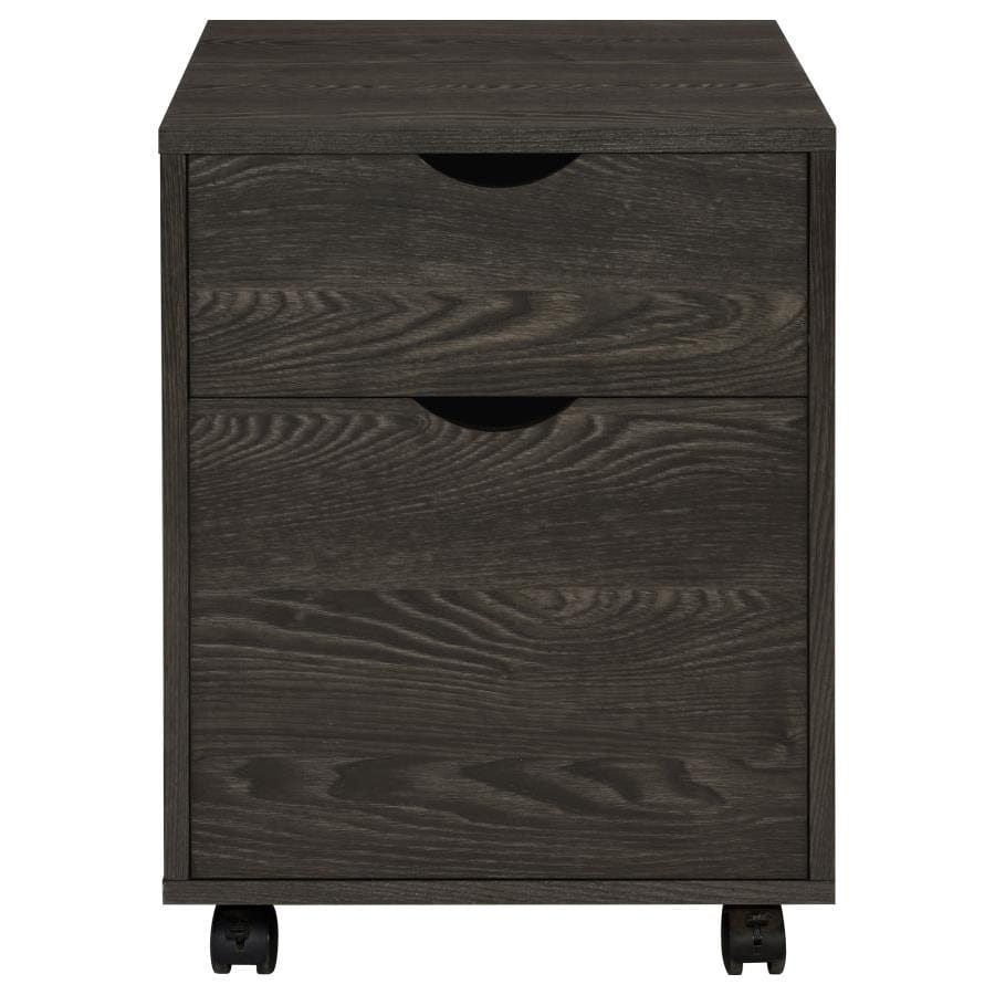 Noorvik 2-drawer Mobile File Cabinet Dark Oak