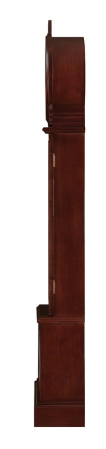 Narcissa Grandfather Clock with Chime Brown Red