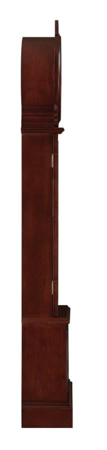 Narcissa Grandfather Clock with Chime Brown Red