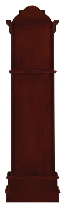 Diggory Grandfather Clock Brown Red and Clear