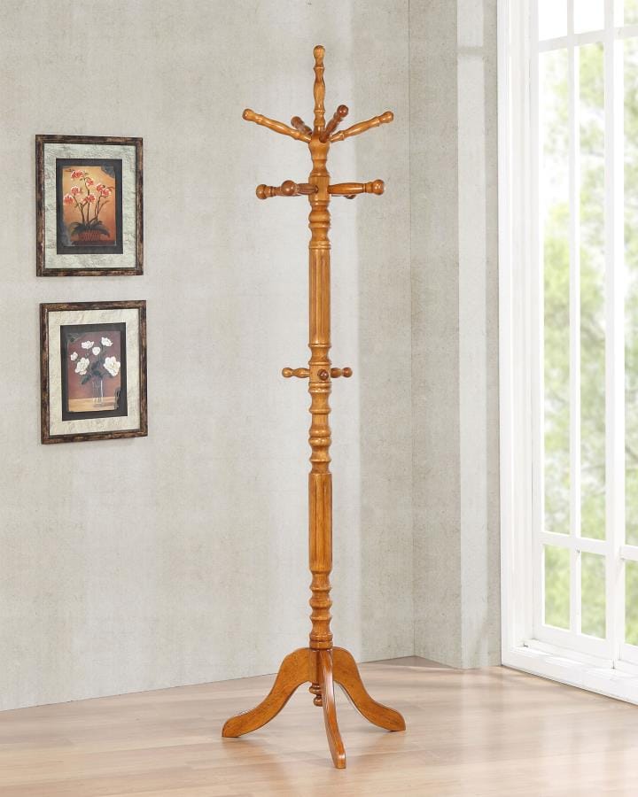 Achelle Coat Rack with 11 Hooks Golden Brown