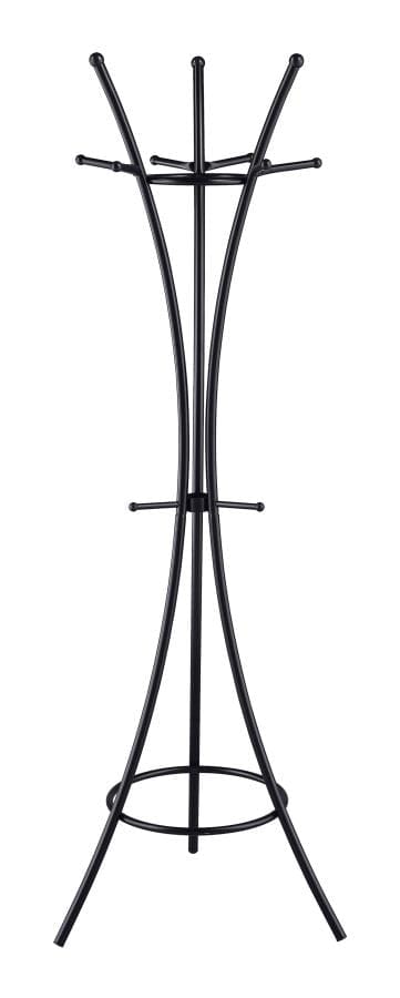 12-Hook Coat Rack Black