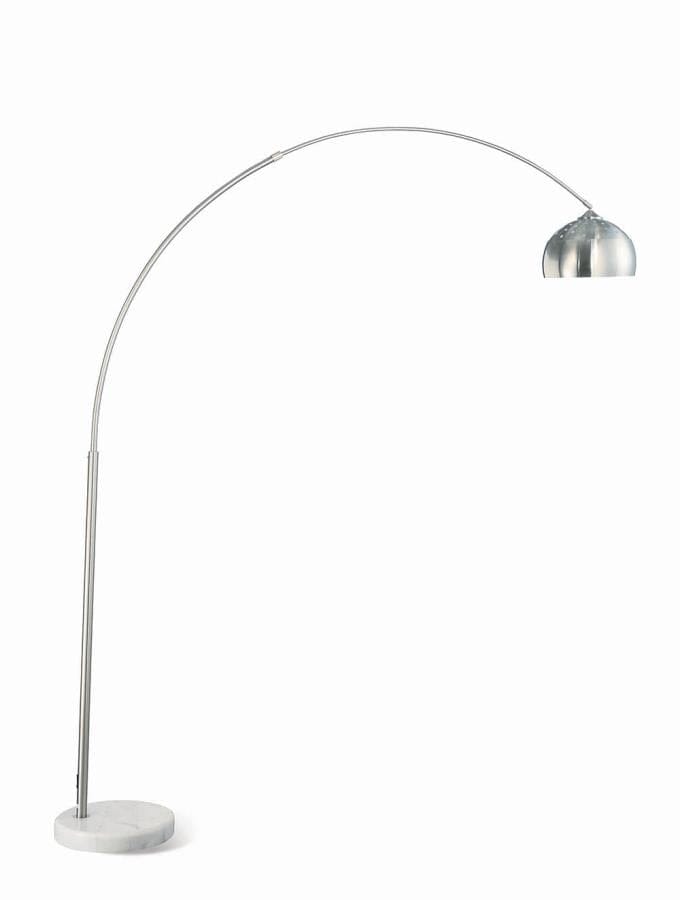 Krester Arched Floor Lamp Brushed Steel and Chrome