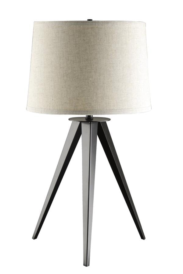 Sabat Tripod Base Table Lamp Black and Light Grey