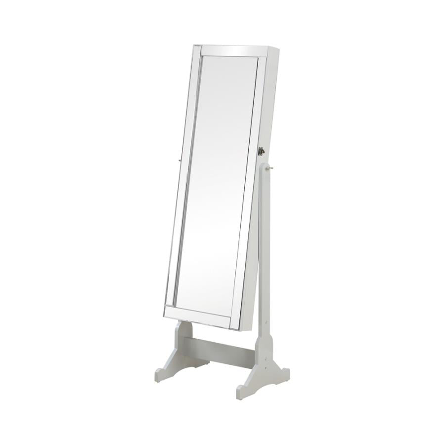 Yvonne Storage Jewelry Cheval Mirror Dove Grey