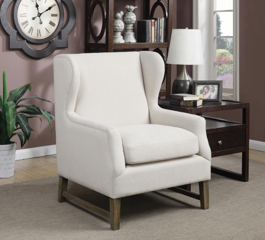 Fleur Wing Back Accent Chair Cream