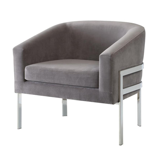 Levi Barrel Back Accent Chair with Sloped Arm Grey