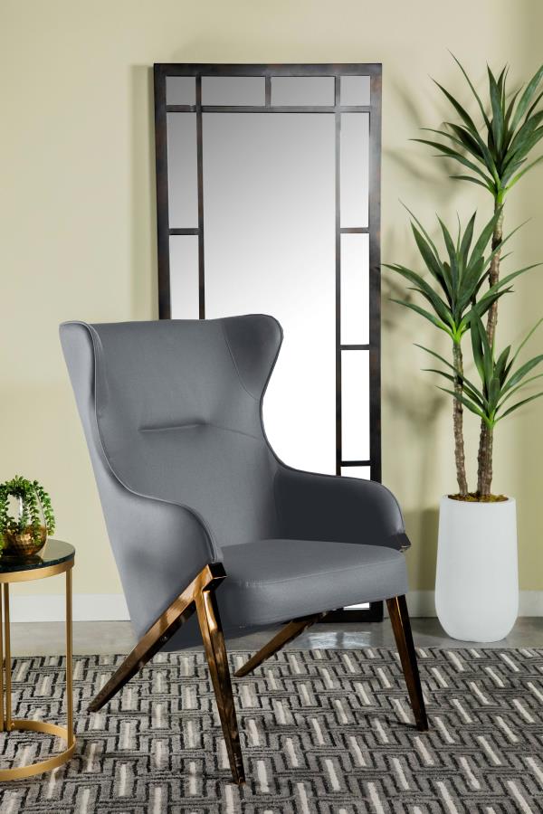 Walker Upholstered Accent Chair Slate and Bronze