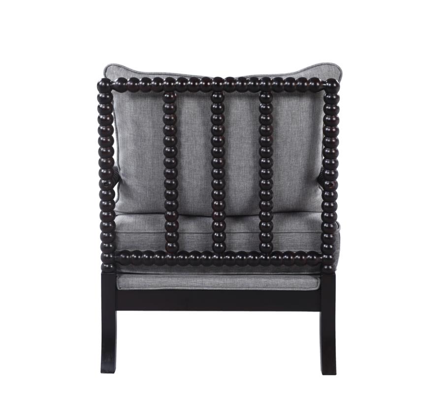 Blanchett Cushion Back Accent Chair Grey and Black