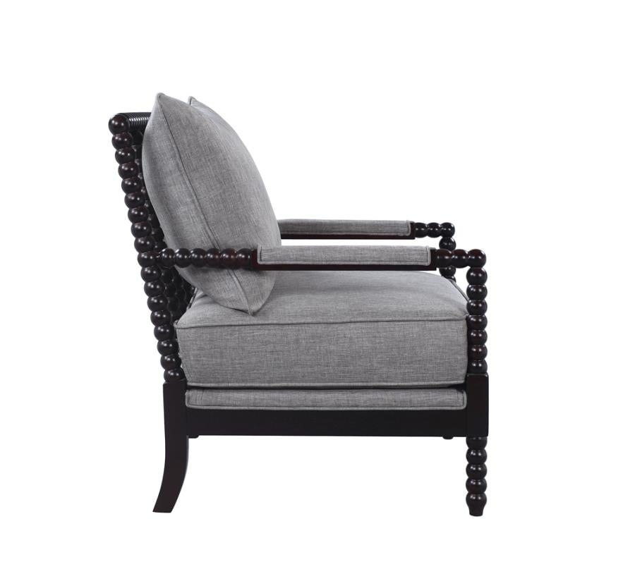 Blanchett Cushion Back Accent Chair Grey and Black