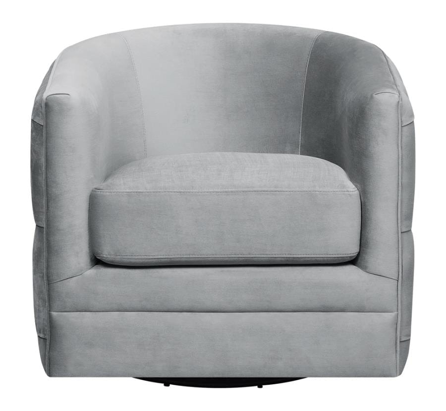 Upholstered Swivel Accent Chair Grey