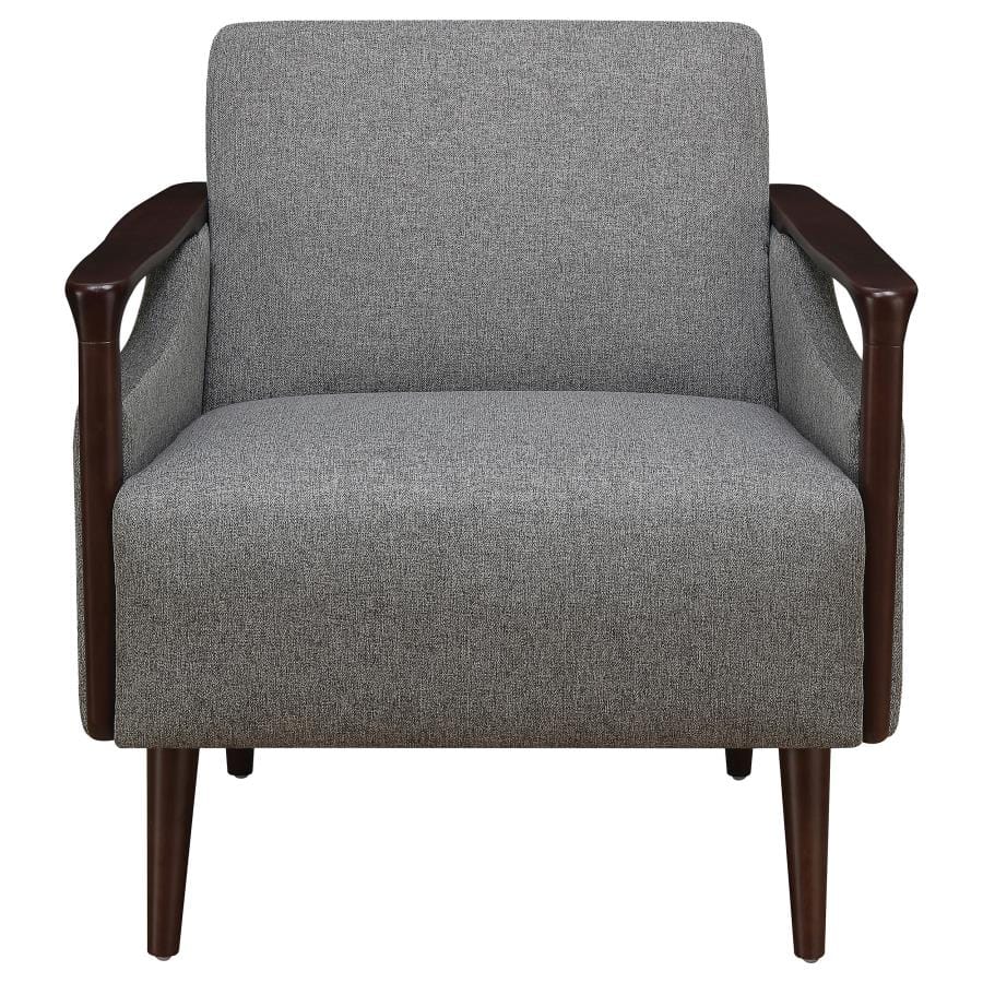 Justin Upholstered Accent Chair Grey and Brown