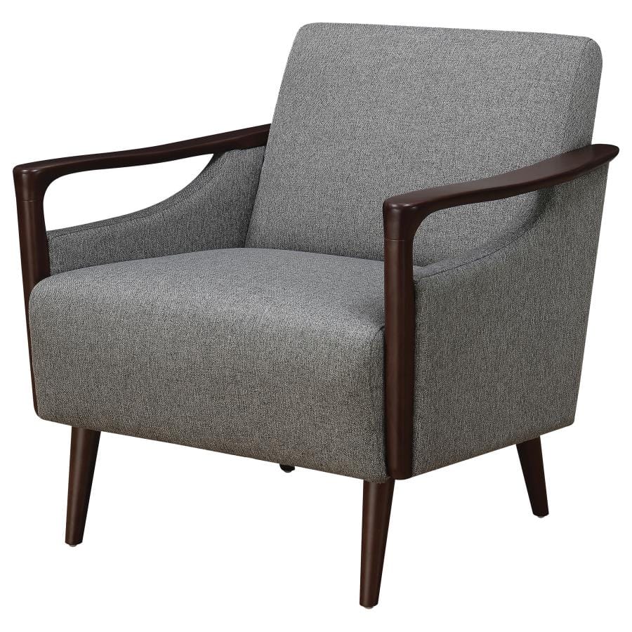Justin Upholstered Accent Chair Grey and Brown