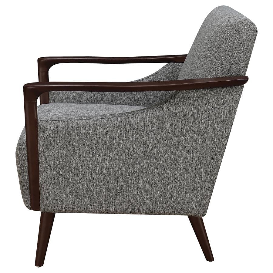 Justin Upholstered Accent Chair Grey and Brown