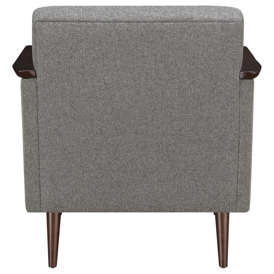 Justin Upholstered Accent Chair Grey and Brown