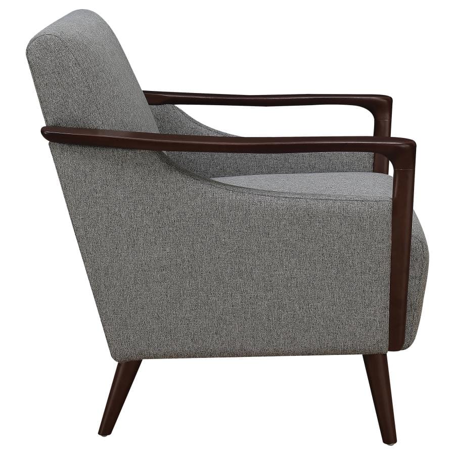 Justin Upholstered Accent Chair Grey and Brown