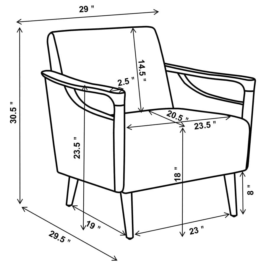 Justin Upholstered Accent Chair Grey and Brown