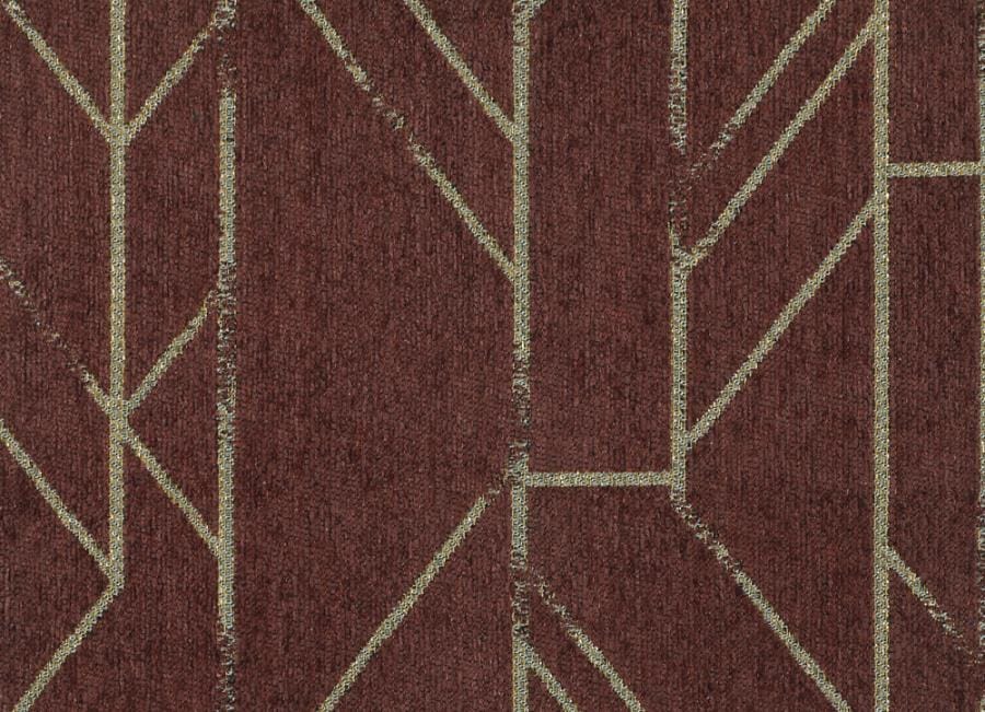 Sled Legs Accent Chair Wine and Rose Brass