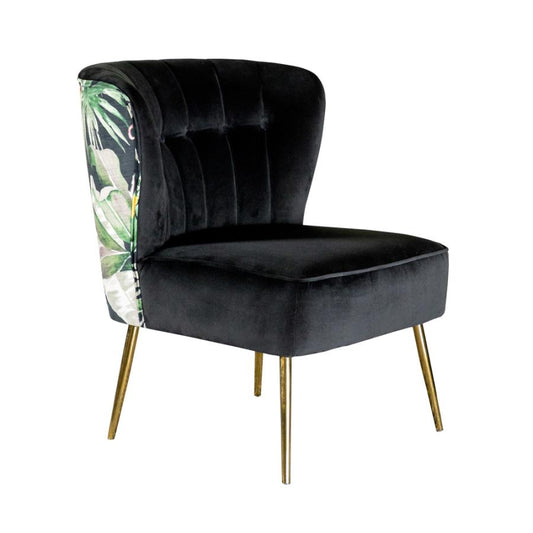 Tufted Upholstered Accent Chair Black