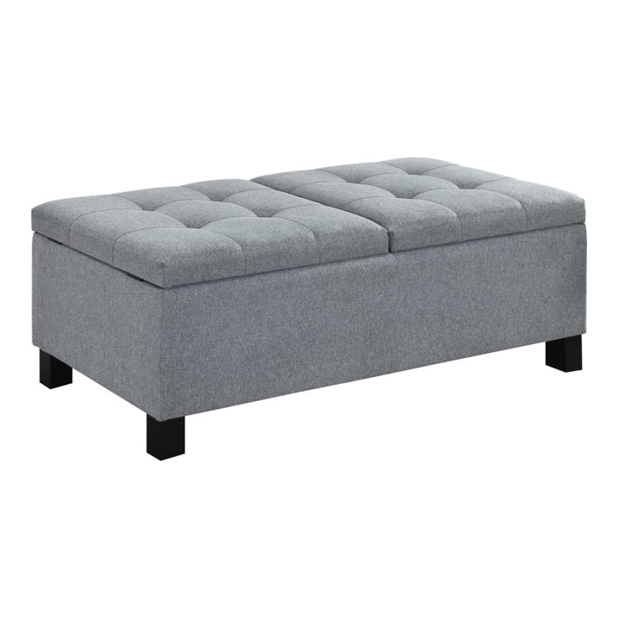 Corner Split Storage Bench Grey