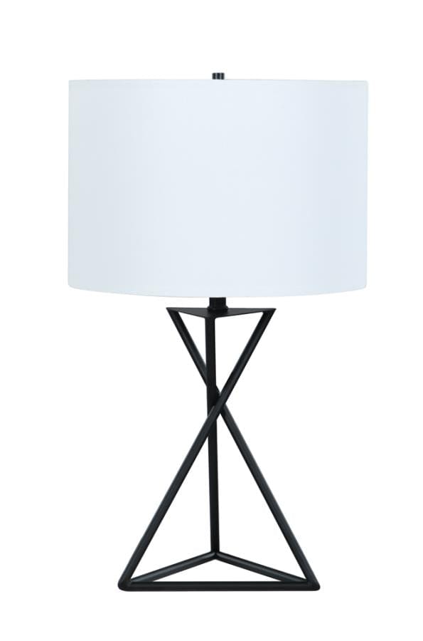 Mirio Drum Table Lamp White and Black