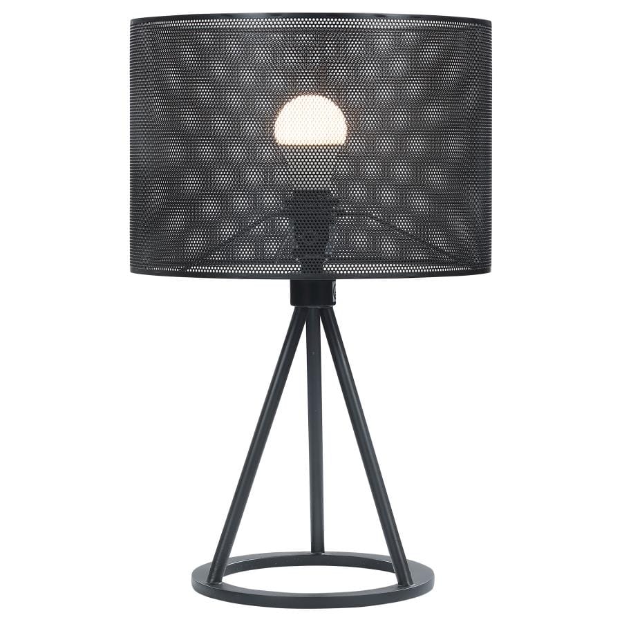 Chapin Metal Mesh Shade Table Lamp Matte Black