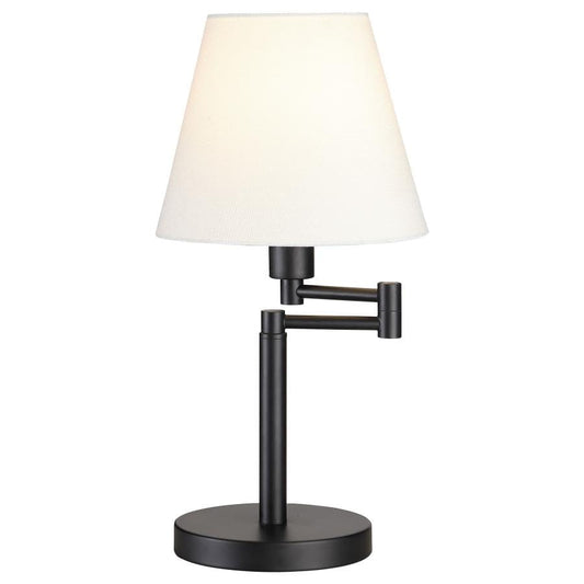 Colombe Rotatable Frame Table Lamp Off White and Matte Black