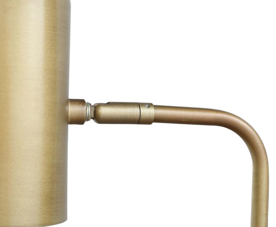 Jodie Round Base Floor Lamp Antique Brass and Grey